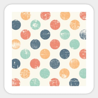 Vintage retro dotted pattern Sticker